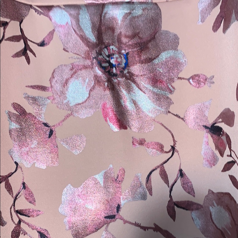 Metallic Pink Floral Dress - Picture 2 of 4
